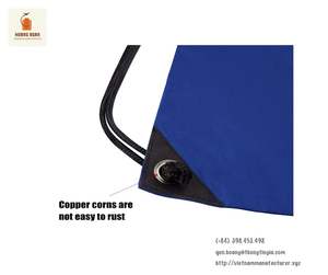 Couleur personnalisée de base unisexe Vietnam 100% Sac à dos à cordon en polyester 420D personnalisé avec logo - Product Image 5
