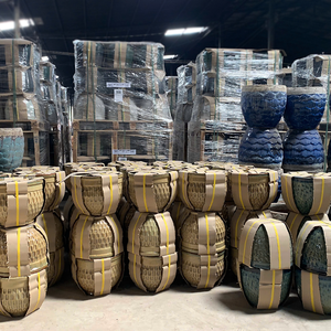 Maceta de Cerámica Esmaltada Antigua para Exteriores con Orificio de Drenaje, Ecológica, Duradera, Hecha a Mano, Decorativa para Hogar, Jardín y Patio - Product Image 6