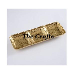 Tazón de Postre de Frutos Secos Martillado en Metal con Bandeja, Forma y Tamaño Personalizados, Servidor de Chocolate y Nueces en Venta - Product Image 3