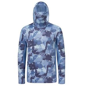Sudadera con capucha Spf para hombre personalizada con diseño de servicio OEM con máscara Upf 50 + camisas con capucha de pesca de manga larga de camuflaje con diseño personalizado - Product Image 1