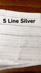 Tissu en Georgette de Viscose Premium Personnalisable Teintable avec des Tissages Métalliques Or et Argent Intriqués en Jari - Product Image 1