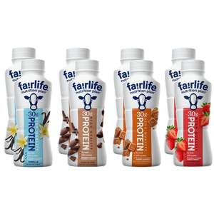 Achetez des milkshakes Fairlife riches en protéines, sans lactose, aux saveurs chocolat, vanille et fraise à des prix abordables - Product Image 1