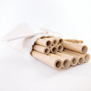 Pajitas de bambú reutilizables biodegradables, respetuosas con el medio ambiente, sin residuos - Product Image 5