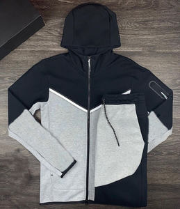 Conjunto Deportivo Personalizado con Logotipo para Hombre, Chaqueta con Capucha y Pantalones Deportivos, Conjunto de 2 Piezas - Product Image 1