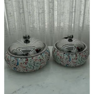 Pot chaud de service de nourriture rond personnalisé accessoires pour la maison casserole en acier inoxydable pot chaud de serveur de nourriture pour les exportations de l'Inde - Product Image 6