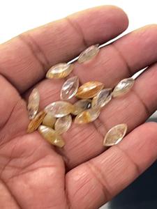 หินควอทซ์สีทองธรรมชาติเจียระไนแบบหลวมขนาด5x10มม. หินเจียระไนสำหรับทำเครื่องประดับโดยผู้ค้าส่ง - Product Image 3