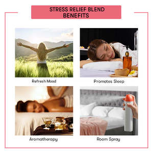 Mélange d'huiles essentielles de qualité cosmétique pour le soulagement du stress, lavande, bois de santal, menthe, vanille, rose, pour l'hydratation du corps, huile essentielle pure - Product Image 3