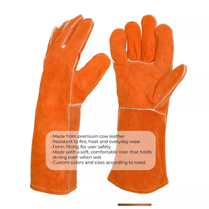 Gants en cuir thermo-isolés et ignifuges Gants de pompier de sécurité réfléchissants d'urgence avec fonctions antidérapantes anti-coupure - Product Image 5