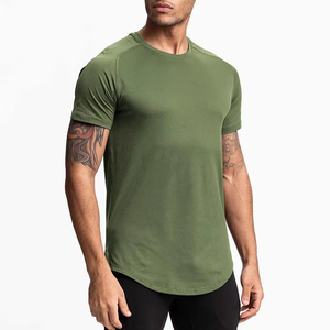 T-shirts de sport de gymnastique d'entraînement pour hommes de haute qualité personnalisés 100% coton respirant à séchage rapide grande taille - Product Image 1