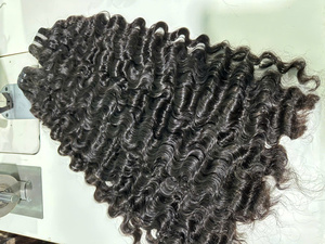 ¡Cabello Barato! Extensiones de Cabello Humano Remy de Color Negro Sin Químicos, Hechas a Mano, Textura Rizada y Ondulada, Suaves y Lisas, Doble Trama a Máquina - Product Image 2