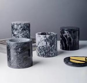 Pot à bougie en béton, porte-bougie moderne minimaliste pour la décoration de la maison et l'aromathérapie - Product Image 6