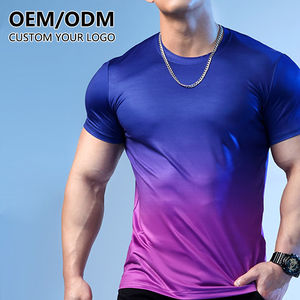 Camiseta deportiva personalizada de bajo rendimiento MOQ para hombre, camiseta informal de LICRA para gimnasio, algodón hilado en anillo peinado, estampado en blanco - Product Image 4