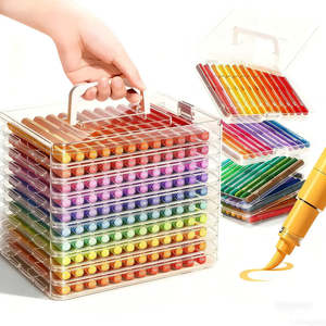 Acrylic Brush <b>Set</b> Ensemble of Feutres Brosses for <b>Art</b> Creativity - Product Image 1