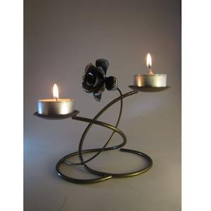 Handcrafted Sustainable Wood <b>Tea</b> Light Holder with Wrought Iron Frame Premium Eco-Friendly Candle <b>Stand</b> Bulk Supply for Hotel - Product Image 6