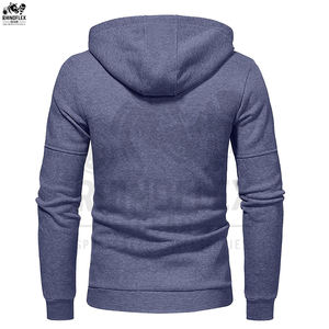 Nouveau design de sweats à capuche unisexe avec fermeture éclair personnalisés avec logo personnalisé sweat à capuche d'entraînement zippé en coton mélangé de style basique - Product Image 4