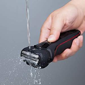 Afeitadora y Recortadora Híbrida Inalámbrica para Hombre, Uso en Seco y Húmedo, con Diseño de Triple Cuchilla y Rotatorio, Dos Accesorios, Resistente al Agua IPX7, Color Negro - Product Image 5