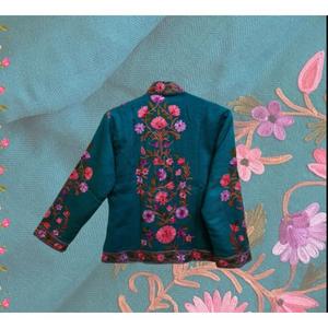 แฟชั่นคุณภาพที่อบอุ่นพิมพ์เสื้อแจ็คเก็ตผ้าฝ้ายแขนยาววินเทจ Kantha สูงแฟชั่นมือปักแขนยาวออกแบบ - Product Image 3