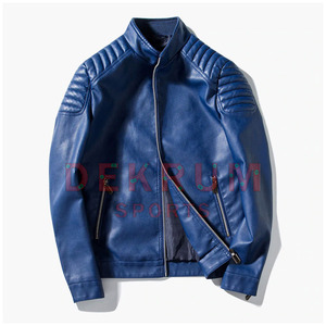 Venta al por mayor Tallas grandes Chaqueta de cuero Uso al aire libre Chaqueta de cuero de cuello alto Hombres Chaqueta de cuero - Product Image 1