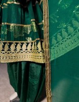 Dernier design 2025 – Ensemble élégant style maxi long en mousseline de soie écoresponsable, inspiré de la culture afghane, avec broderie et logo