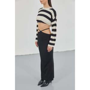 Falda Maxi Bel Baglamali - Negra - Negra - Product Image 2