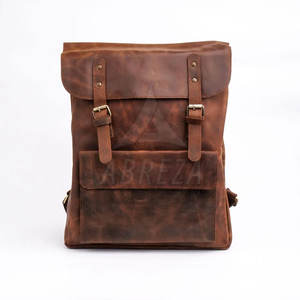 Sac à dos en cuir véritable lavable pour homme, dernier design, fermeture éclair, séchage rapide, respirant, capacité de 20 à 35 L, personnalisable, vente en gros - Product Image 1