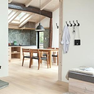 Retro Double Coat <b>Hooks</b> <b>Wall</b> Mounted With Screws Black Metal <b>Hooks</b> for Coat Scarf Bag Towel <b>Key</b> Cap Hat - Product Image 5