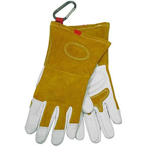 ถุงมืองานเชื่อมหนังแพะทนทานต่อการขัดถูถุงมือบาร์บีคิวป้องกันด้วยมือสำหรับงานอุตสาหกรรม - Product Image 3