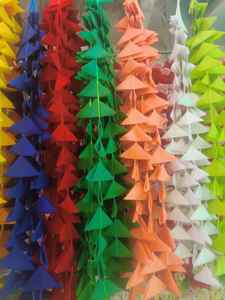 Handmade Triangle <b>Bunting</b> Perfect for Indian Wedding Decoration Mehndi Decor Party Backdrop Door Hangings - Product Image 3