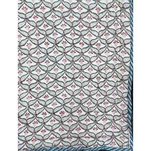 Colcha de Algodón Estampada a Mano, Colcha Tradicional Kantha para Bebés, Diseño Floral de Patchwork, Hecha a Mano para Verano e Invierno - Product Image 3