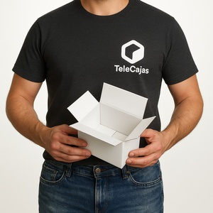 Caja Postal Pequeña y Resistente de Cartón 160x115x102 mm con Solapas BLANCA Interior y Exterior Kraft Aséptico de 2 cm de Grosor - Product Image 4