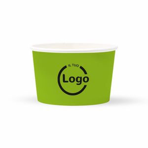 Gobelets en carton compostables P2P 240cc - Logo personnalisé, biodégradables, à paroi simple et double - Product Image 3