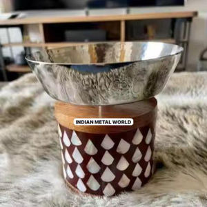 Brûleur Bakhoor en métal de qualité créative en bois et nacre Mabkhara porte-encens pour la maison hôtel et centres de villégiature à bas prix - Product Image 4