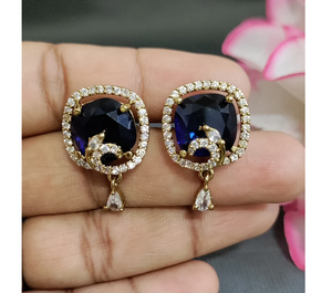 Hauts élégants de créateur Mehandi Shade avec boucles d'oreilles à la mode pour les tenues quotidiennes des femmes filles d'Inde - Product Image 6