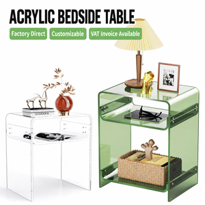 Moderne transparante acryl salontafel met laden voor moderne woningen en commerciële interieurs voor contractele leveringen - Product Image 2