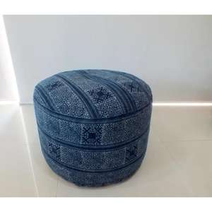 Moroccan <b>Leather</b> Pouf Handmade Ottoman Footstool Traditional Handcrafted <b>Pouffe</b> Home Decor Boho Ottoman Seat Living Roo - Product Image 1