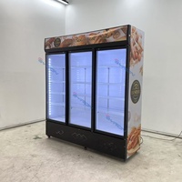 Réfrigérateur vitrine pour boissons, lait, boissons, porte en verre, usage commercial, supermarché
