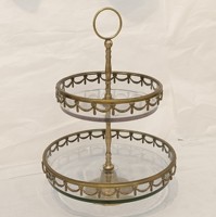 Support à gâteau de haute qualité en laiton et verre, forme ronde, au meilleur prix