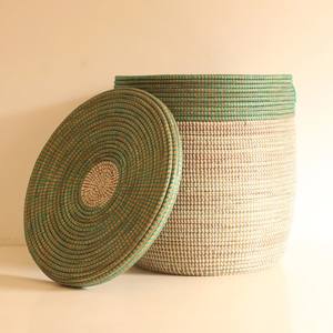 Cesta de fibra natural de algas marinas para organizadores de armarios y almacenamiento, contenedores de algas marinas - Product Image 2