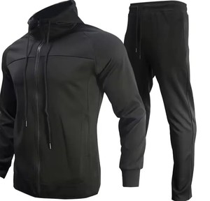 Chándal de entrenamiento de alta calidad para hombre, personalizable, 100% algodón, transpirable, de secado rápido, ligero, sólido, conjuntos de invierno - Product Image 1