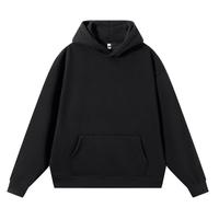 Sudadera con Capucha para Hombre, 100% Algodón, Gruesa, Estilo Francés, para Invierno, Talla Grande, Estilo Urbano, con Bolsillo, Colores y Logotipo Personalizables