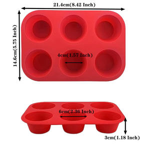 Molde de Silicona Reutilizable de Grado Alimenticio, Ecológico y Antiadherente para Pasteles, Muffins, Galletas, Pudines, Helados, Gelatinas, Velas Aromáticas y Yeso - Product Image 3
