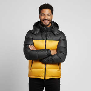 Chaqueta de Invierno con Logotipo Personalizado al por Mayor, Chaqueta Reversible con Cuello Alto, Impermeable, Acolchada, Brillante, Tipo Puffer - Product Image 6