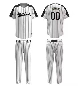 Conjuntos de ropa deportiva de uniforme de béisbol de último diseño de alto fabricante en talla grande transpirable y recién llegado - Product Image 3