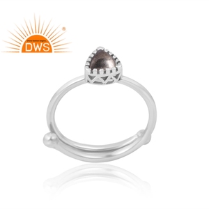 Anillo de piedras preciosas de pirita Natural de Plata de Ley 925, joyería personalizada para mujer, regalo para ella - Product Image 1