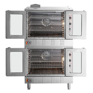 Four à convection au gaz naturel à double niveau, profondeur standard, taille complète, avec pieds - Product Image 1
