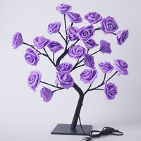 TAIKOO Led Tischlampen Geschenk Heimzimmer Dekor Rosebaum Tischlampe Usb 24Leds Blume für Party Hochzeit Weihnachten