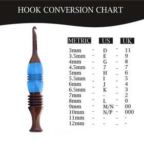 Crochets multicolores en bois faits à la main poignée ergonomique crochet à tricoter 3mm à 12mm aiguilles à tricoter à poignée souple - Product Image 5