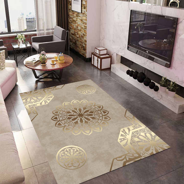 Washable Non-Slip Based Carpet Easy to Clean Stain Resistant Decorative Kitchen Living Room Carpet