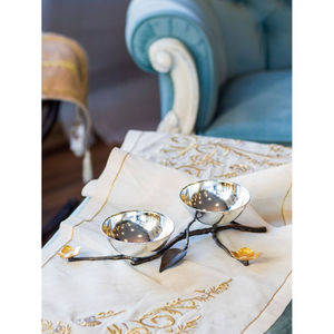 Bol décoratif unique en laiton doré Accent de table fait à la main pour salon salle à manger espace décor intérieur de la maison - Product Image 2