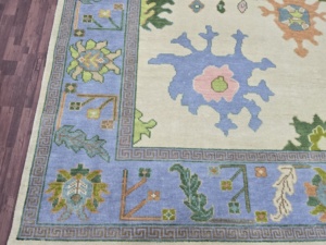 พรมขนสัตว์ปักลายรันเนอร์2.6x6คุณภาพสูงถักด้วยมือตกแต่งบ้านวินเทจผ้าฝ้ายปักห้องนั่งเล่น1ชิ้น - Product Image 2